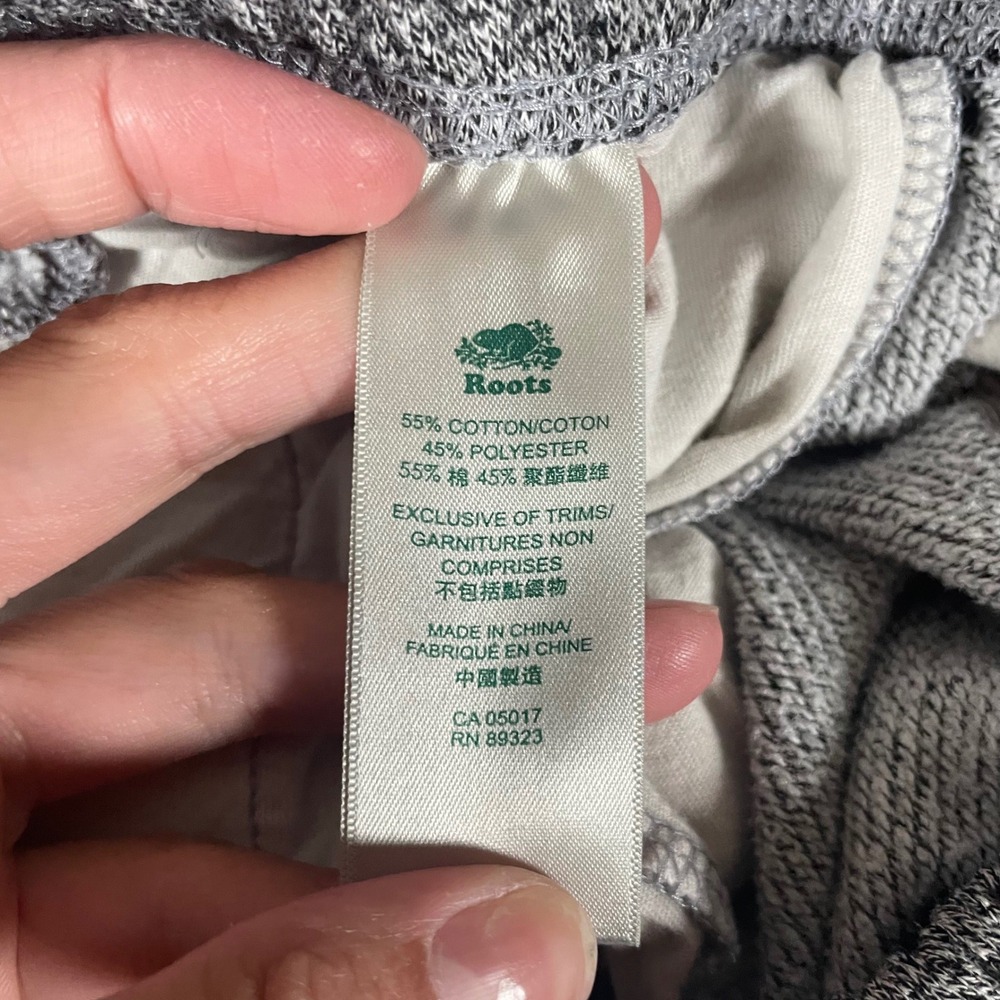 Roots Canada Sweatpants Womens Medium Gray Jogger Logo Lounge Activewear Comfort - Picture 4 of 8